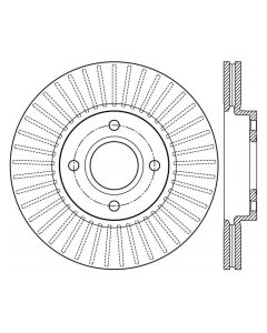 StopTech 2014 Ford Fiesta Right Front Disc Slotted Brake Rotor - 126.61110SR
