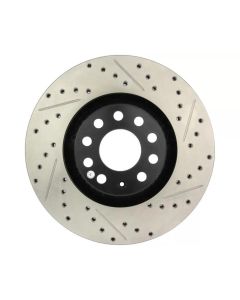 StopTech 05-06 Audi A4 Quattro/ 02-04 A6 Quattro / 99-02 S4 Front Left Slotted & Drilled Rotor - 127.33096L