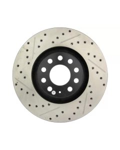 StopTech 05-06 Audi A4 Quattro/ 02-04 A6 Quattro / 99-02 S4 Front Right Slotted & Drilled Rotor - 127.33096R