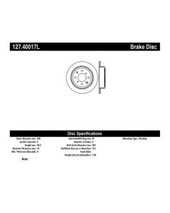 StopTech Sport Drilled/Slotted Brake Rotor Rear Left- STOP-127.40017L