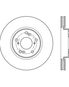 StopTech Sport Drilled/Slotted Brake Rotor Front Right Honda Accord Front Right 2013-2021- STOP-127.