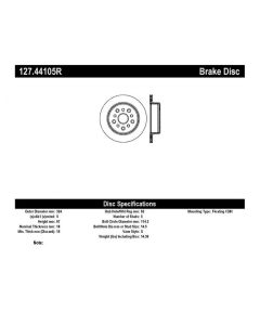 StopTech 5/93-98 Toyota Supra Right Rear Slotted & Drilled Rotor - 127.44105R