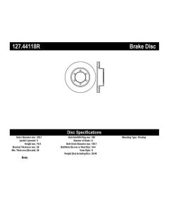 StopTech Sport Drilled/Slotted Brake Rotor Front Right Toyota Front Right- 127.44118R