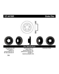 StopTech 07-09 Toyota Tundra / 08-09 Toyota Sequoia Front Right Slotted & Drilled Rotor - 127.44156R