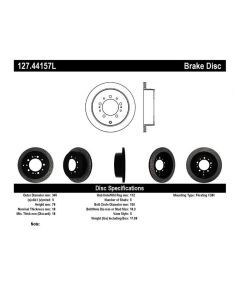StopTech Slotted & Drilled Sport Brake Rotor - 127.44157L