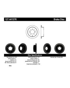 StopTech Slotted & Drilled Sport Brake Rotor - 127.44157R