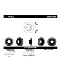 StopTech Sport Drilled/Slotted Brake Rotor Front Left- 127.44162L