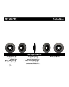 StopTech Sport Drilled/Slotted Brake Rotor Front Right Mazda Mazda 3 Front Right 2007-2012 2.3L 4-Cy