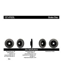 StopTech 05-10 Subaru Impreza WRX/STi Slotted & Drilled Left Front Rotor - 127.47022L