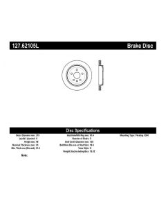 StopTech Slotted & Drilled Sport Brake Rotor - 127.62105L