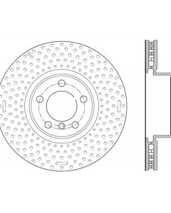 StopTech 12-15 BMW 335i Drilled Left Front Rotor - 128.34140L