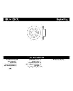 StopTech Sport Cryo Cross Drilled Brake Rotor Front Right Toyota Front Right- 128.44156CR