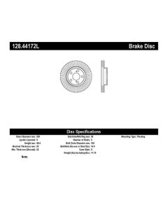 StopTech Sport Cross Drilled Brake Rotor, Front Left Front Left