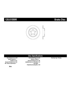 StopTech Sport Cross Drilled Rear Brake Rotor Ford