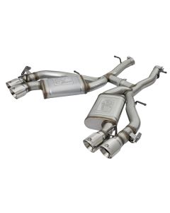 aFe MACHForce XP 3in 304 SS Axle-Back Dual Exhaust (NPP) w/ Polished Tips 16-17 Camaro SS V8-6.2L - 49-34068-P