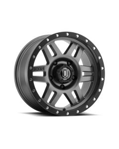 ICON Six Speed 17x8.5 5x5 -6mm Offset 4.5in BS 94mm Bore Gun Metal Wheel - 1417857345GM
