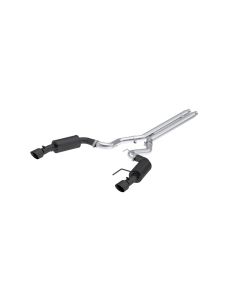MBRP Armor BLK Street 3 Inch Black-Coated CatBack Dual Split Rear Ford Mustang GT S650 5.0L 2024- MB - S7251BLK
