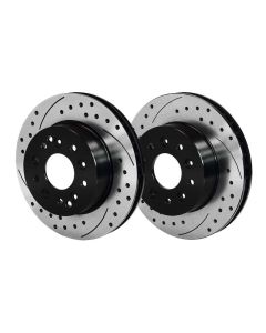 Wilwood Rotor Kit Front/Rear-Drilled 65-82 Corvette C2/C3 (1Pc Rotors) - 140-11727-D