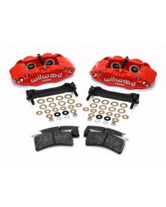 Wilwood Narrow Superlite 4R Rear Caliper & Bracket Kit - Red 97-13 C5/C6 Corvette w/ OEM Rotors - 140-14026-R