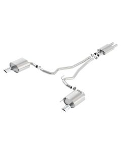 Borla ATAK Cat Back 15 Ford Mustang 3.7L V6 MT/AT 2.25in Pipe 4in Single Round Rolled Tips - 140588