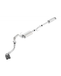 Borla 15-17 Ford F-150 2.7/3.5L V6 / 5.0 V8 2/4WD Black Chrome Angle-Cut Side Exit Catback Exhaust - 140617BC
