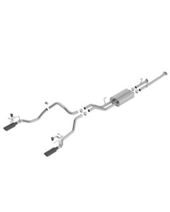 Borla 14-18 Toyota Tundra 4.6L/5.7L V8 AT 2&4WD Crew Max Cat-Back Touring Exhaust - Black Chrome Tip - 140638BC