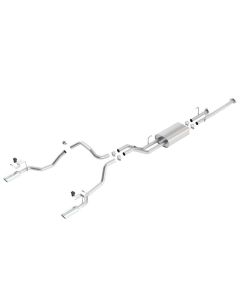 Borla 14-15 Toyota Tundra 4.6L/5.7L Crew Max SB DC SB Touring Cat Back Exhaust Dual Split Rear Exit - 140638