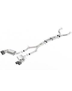 Borla 16-17 Chevy Camaro 6.2L 4in Dual CF Tips w/Black Core Dual Split Exit ATAK Catback Exhaust - 140688CFBA