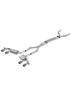 Borla 17-18 Chevrolet Camaro ZL1 6.2L V8 Atak Catback Exhaust w/ Dual Mode Valves CF Black Anod - 140727CFBA