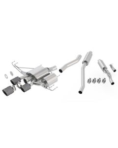 Borla 17-18 Honda Civic Type R 2.0L 2.75in Atak Adjustable Catback Exhaust (Carbon Fiber Black Tip) - 140738CFBA