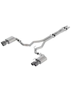 Borla 18-19 Ford Mustang GT 5.0L Coupe w/o Valves ATAK 3in Cat-Back Exhaust-Blk Carbon Fiber Tips - 140746CFBA