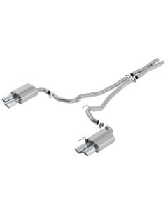 Borla S-Type Cat Back 18-20 Ford Mustang GT Convertible 2.5in pipe 4in tip - 140807
