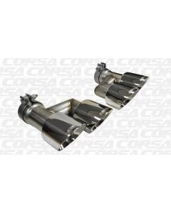 Corsa Performance Twin 4.0 Polished Pro-Series Tip Kit Ford Mustang 2015-2022- CORS-14333