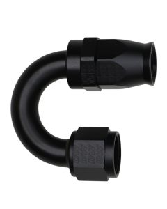 DeatschWerks 10AN Female Flare Swivel 180-Degree Hose End PTFE - Anodized Matte Black - 6-02-0885-B