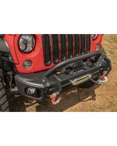 Rugged Ridge Arcus Front Bumper Tube Overrider Black JK - 11549.14