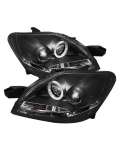 Spyder Toyota Yaris 07-11 4Dr Projector Headlights LED Halo DRL Blk PRO-YD-TYA074D-DRL-BK - 5038944