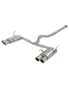 aFe Takeda 3in SS Exhaust Cat-Back 15-16 Subaru WRX/STI 2.0L/2.5L Polished Tips - 49-36801-P