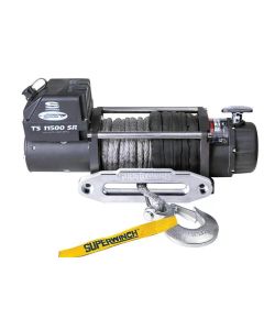 Superwinch 11500 LBS 12V DC 3/8in x 80ft Synthetic Rope Tiger Shark 11500 Winch - 1511201