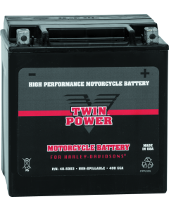Twin Power YIX-30L High Performance Battery Replaces H-D 66010-97A Made in USA 400 CCA - 485003