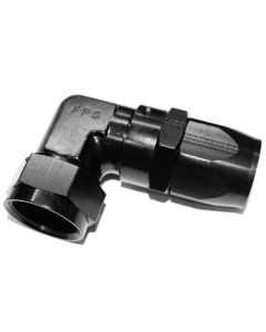 Fragola -20AN x 90 Degree Low Profile Forged Hose End - Black - 109120-BL