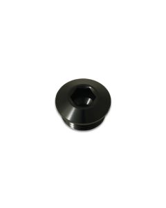 Vibrant Aluminum -8AN ORB Slimline Port Plug w/O-Ring - Anodized Black - 10993