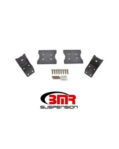 BMR 79-04 Fox Mustang Lower Torque Box Reinforcement Plates - Black Hammertone - TBR003H