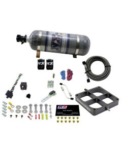 Nitrous Express Single Entry Crossbar 8500 Based Throttle Body Nitrous Kit w/12lb Composite Bottle - 63980-12