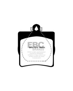 EBC 03-08 Chrysler Crossfire 3.2 Yellowstuff Rear Brake Pads - DP41191R