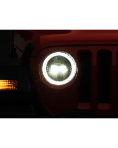 Raxiom 18-22 Jeep Wrangler JL/JT Axial Series LED Headlights- Black Housing (Clear Lens) - J133763