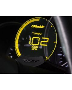 GReddy Sirius Vision Display (Turbo / Press / Temp / Voltage) 68mm Clear Thin-Film EL Display Gauge - 16001720