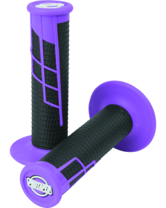 ProTaper Clamp-On 1/2 Waffle Grips - Neon Purple/Black - 021659