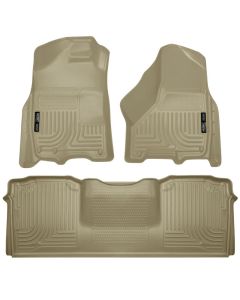 Husky Liners 10-12 Dodge Ram 2500/3500 Mega Cab WeatherBeater Combo Tan Floor Liners - 99043