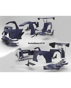 GReddy Rocket Bunny R35 V2 Front Canards (FRP) - 17020636