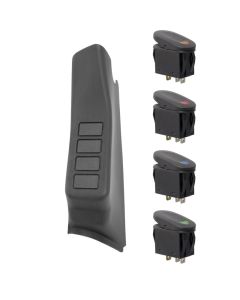 Rugged Ridge A-Pillar 4 Switch Pod Kit Black LHD 11-18 JK - 17235.96